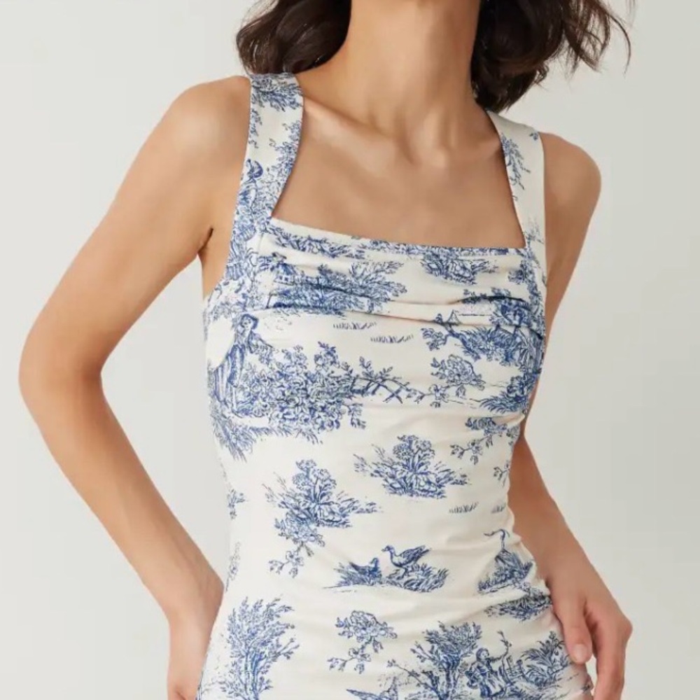 TOILE DE JOUY RUCHED SPLIT MAXI - Picture 3 of 10